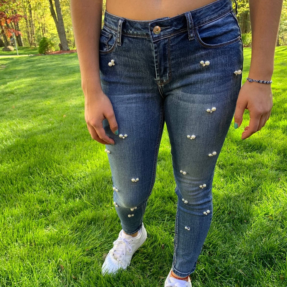 Pearl Decorated Jeans